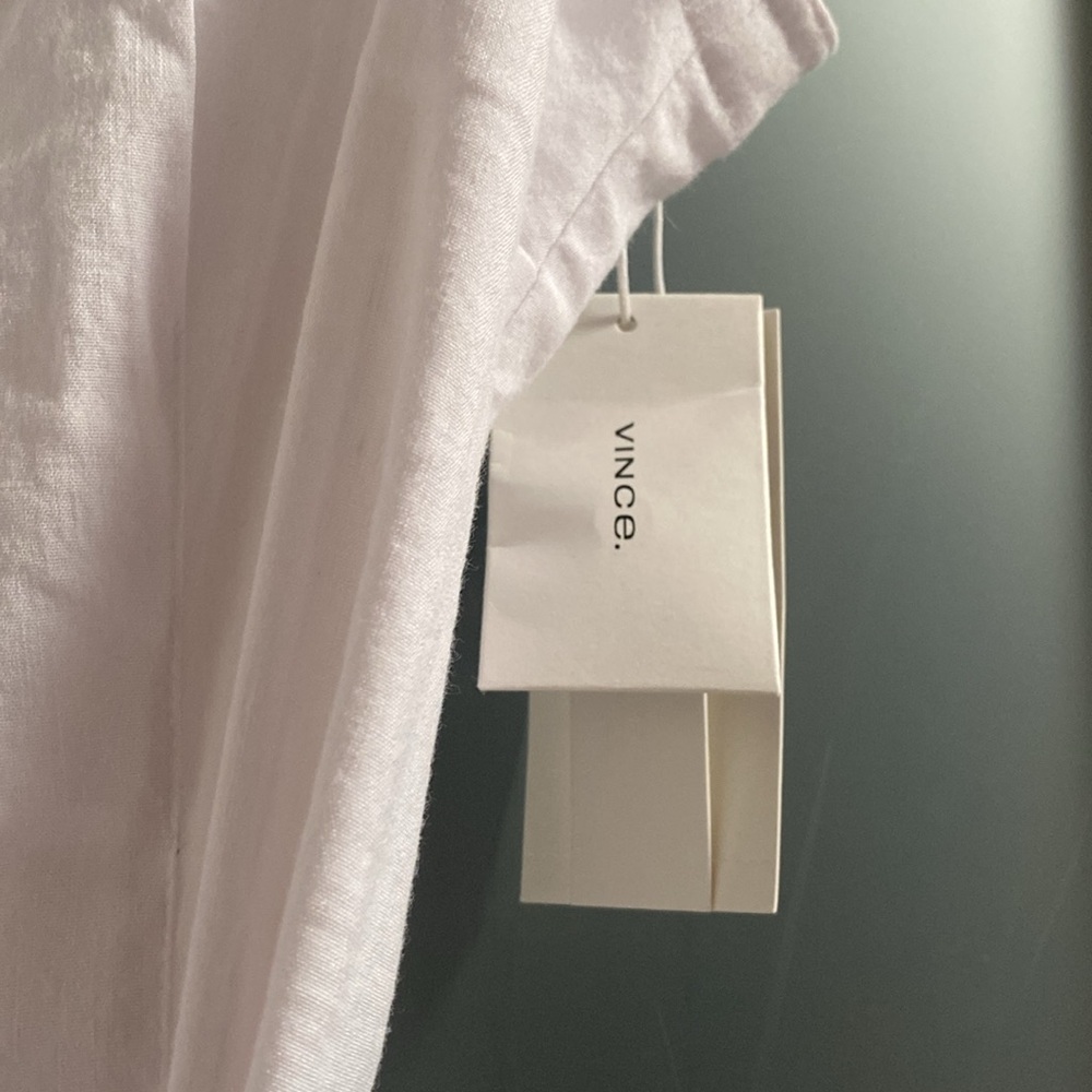 Vince Linen-Blend Square Neck Midi Dress - Picture 4 of 10